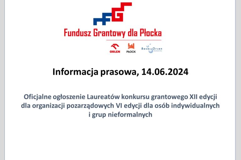 Ogłoszenie wyników konkursu grantowego XII i VI edycji.